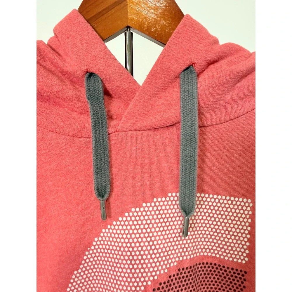 The North Face Hoodie Men's Large Pullover Graphic Half Dome Logo‎ Heather Red